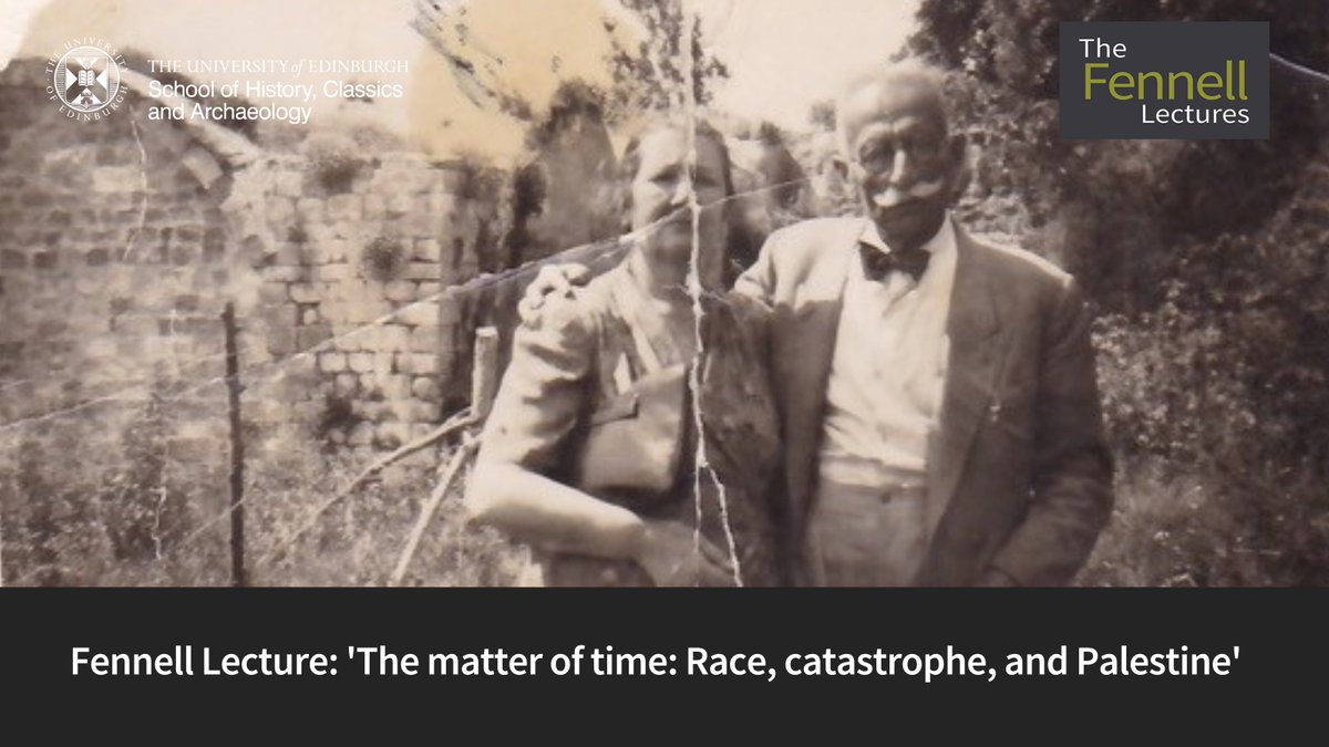 Join the 2024 Fennell Lecture 'The matter of time: Race, catastrophe, and Palestine' with Professor Sherene Seikaly of the University of California, Santa Barbara. 🗓️ 23 May 2024 🕔 5.00pm-7.00pm 📍 Hybrid event Register your free place & learn more 🔗 edin.ac/4a2biuM