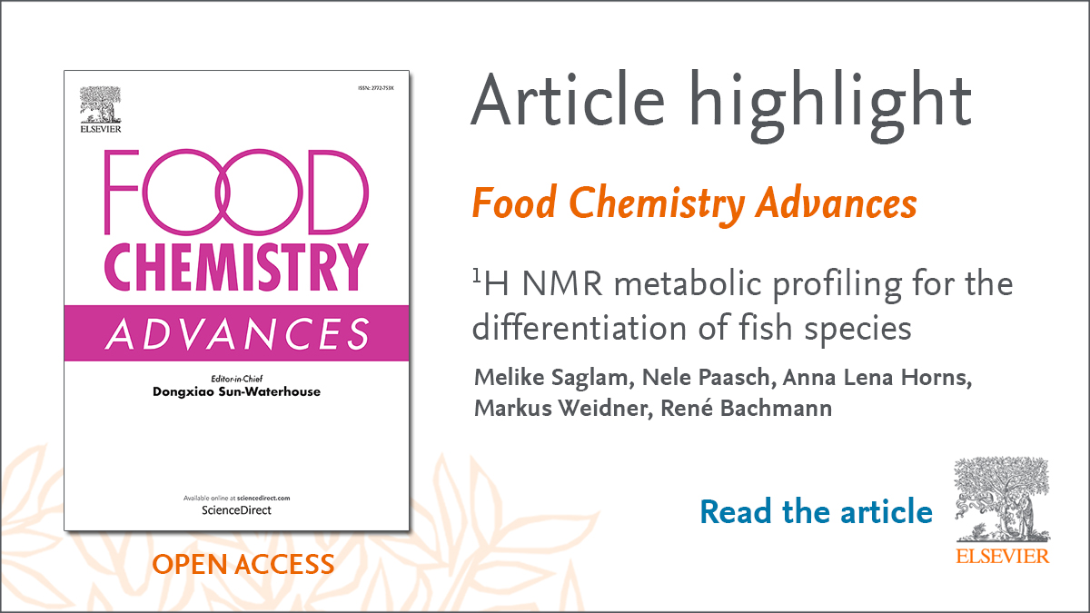 Food Chemistry Advances highlight “1H NMR metabolic profiling for the differentiation of fish species” spkl.io/60114Fb9F