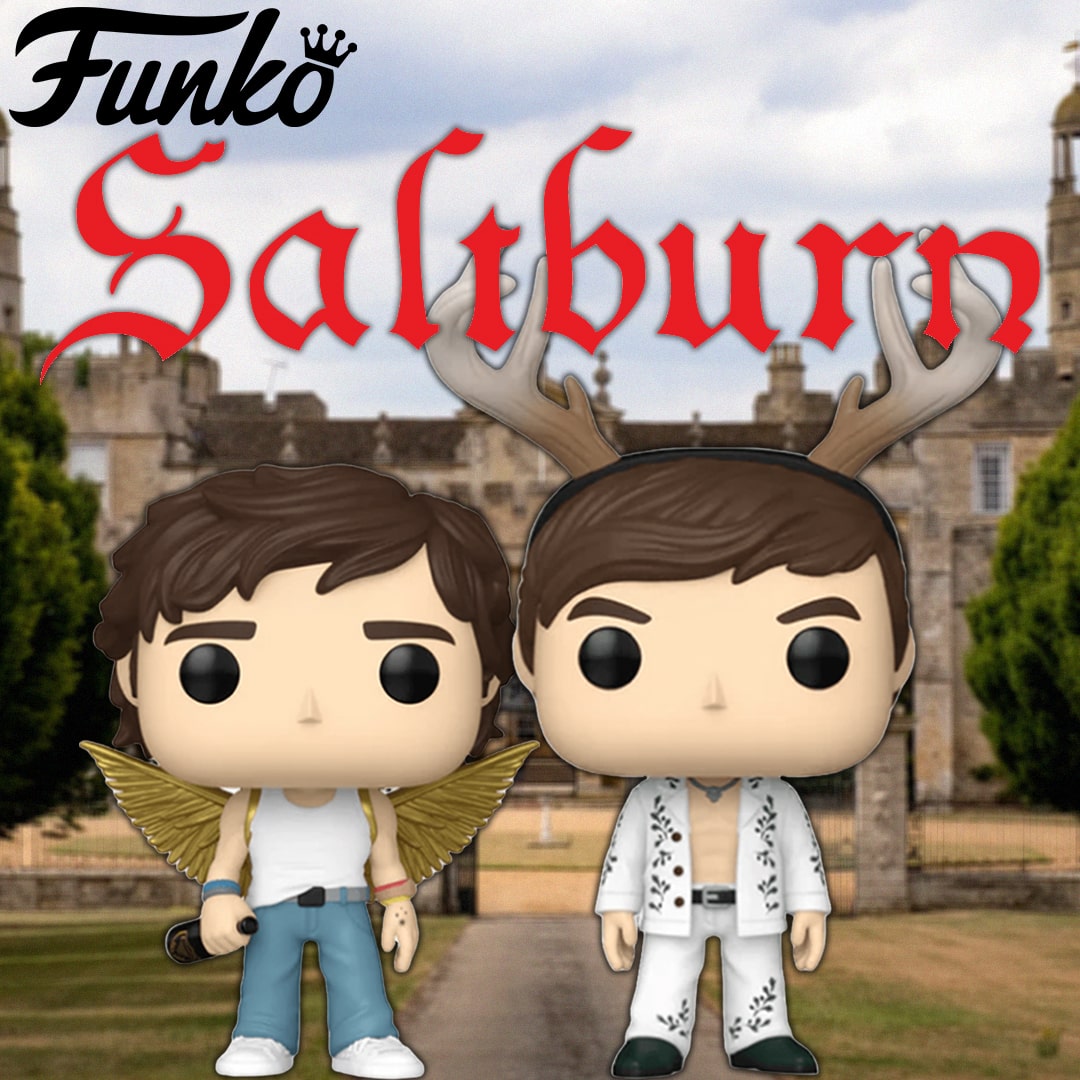 Lots of people get lost in #Saltburn 🛀🩸 Olver Quick and Felix Catton Pop! Vinyl now available for pre-order 🔗 ow.ly/Hr3X50RvtBF