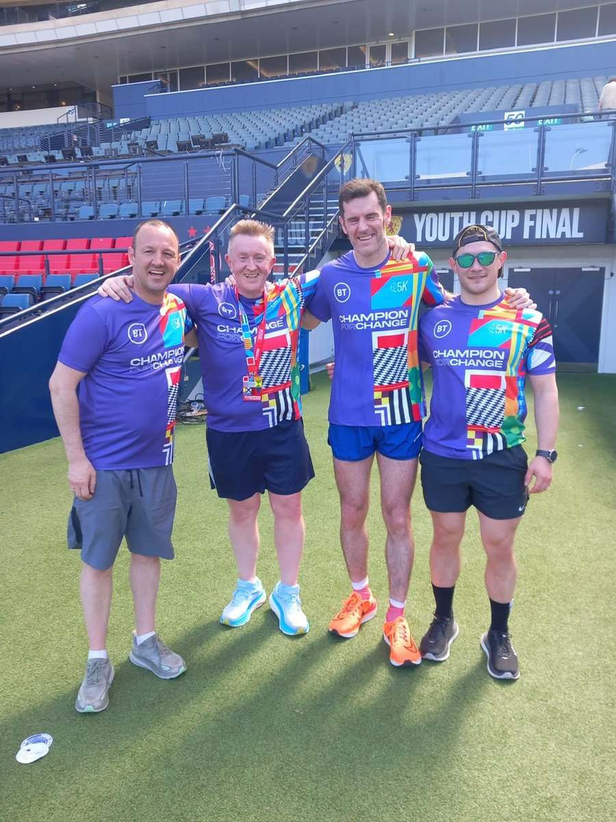Another massive thank you today😍, this time for the staff at @BT_uk who did their World United 5k at the iconic @hampdenpark 🏟️, home of the @scottishfa yesterday🏴󠁧󠁢󠁳󠁣󠁴󠁿! What a way to end race week🥳! All funds raised go to our projects globally and you've made a difference🌏!