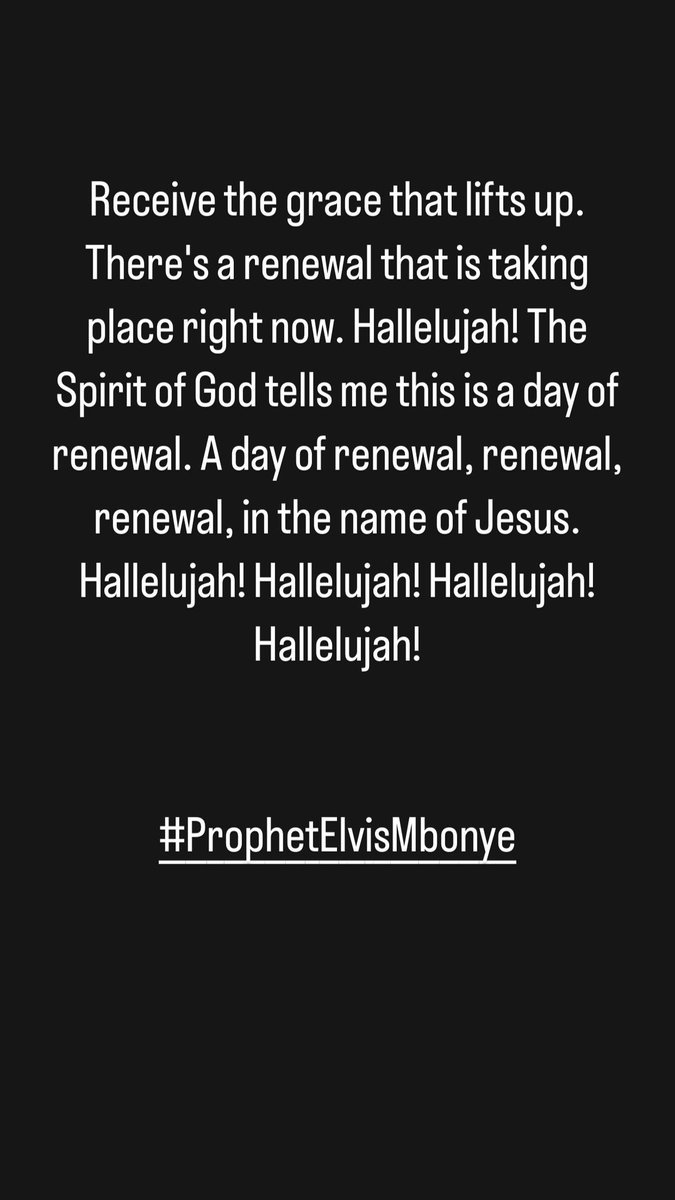 Renewal
Restoration
Rejuvenated

#ProphetElvisMbonye