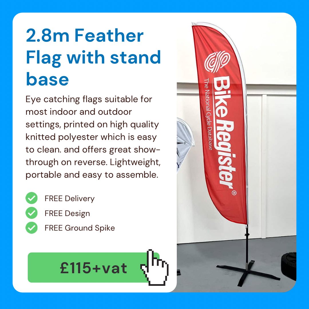 🚩 Alongside PVC Banners, did you know that Flags are one of our most popular products? Whether you’re looking to boost your visibility or add a vibrant touch to your outdoor space, we’ve got you covered!

#Flags #OutdoorAdvertising #Banner #CustomFlags #PromotionalProducts