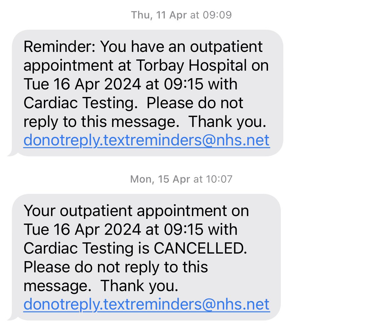 I swear routine medical care is almost impossible within the NHS now. This appointment was originally for March, they cancelled and rebooked for April, they cancelled again and rebooked for this afternoon and they’ve just called to cancel it for the third time. We will now…