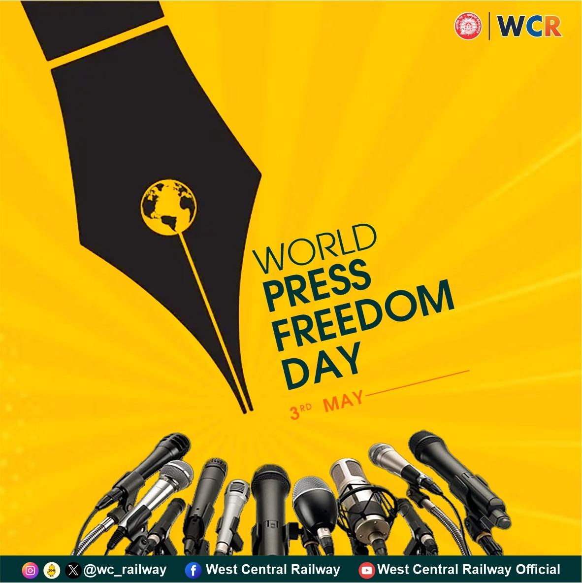 'Today, we celebrate  #WorldPressFreedomDay, honoring the vital role of a free press in democracy. Let's reaffirm our commitment to defending journalists' rights to report truth without fear or censorship.' 
✊ #PressFreedom #JournalismMatters