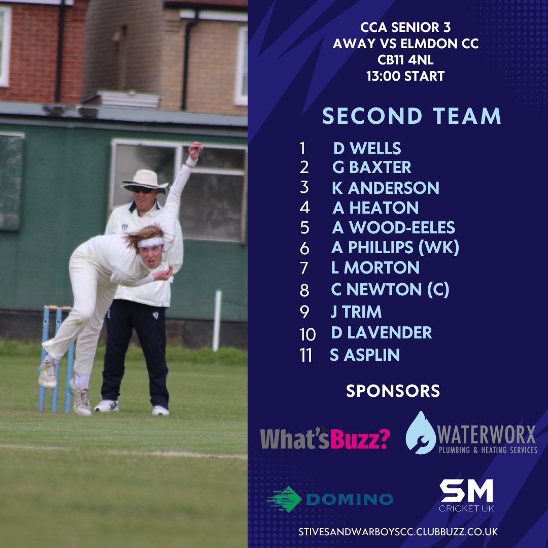 Let’s go! 🔜 The Onyx Division 2 finally gets underway this weekend and the 1’s host @biggleswadetowncricket at the Outdoor with a league debut for Yahya Qadri. It’s a big occasion for the 2’s, playing the first game in Senior 3, with a debut for youngster Aidan Wood-Eales 🤝