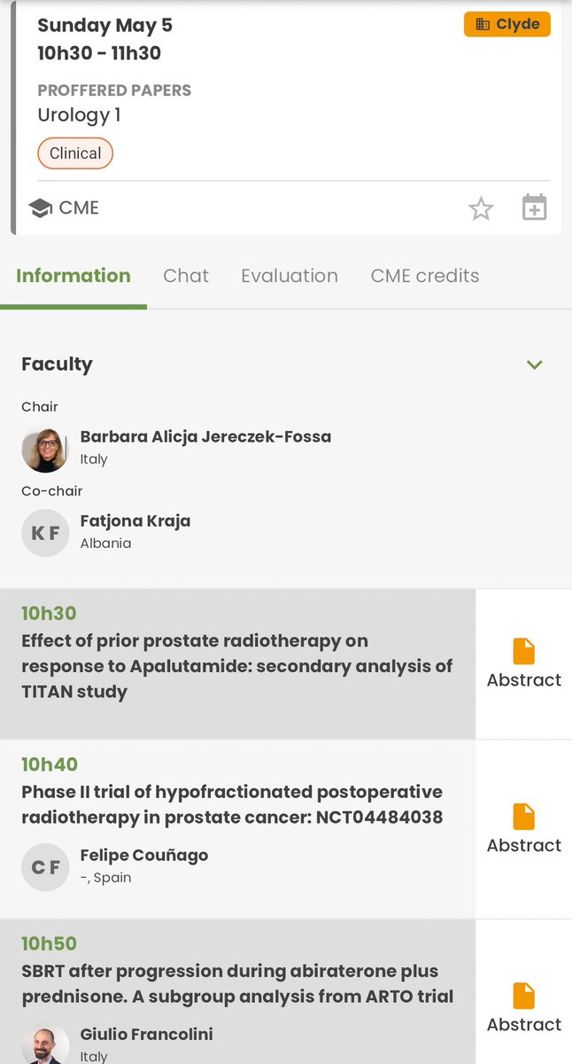 • We are in #ESTRO24!! This sunday, we will presented the results of the HYPORT-ES trial. This is a Spanish, Phase II trial of hypofractionated postoperative radiotherapy in prostate cancer . 

• Happy to share table with big names of the Radiation Oncology @BarbaraJereczek