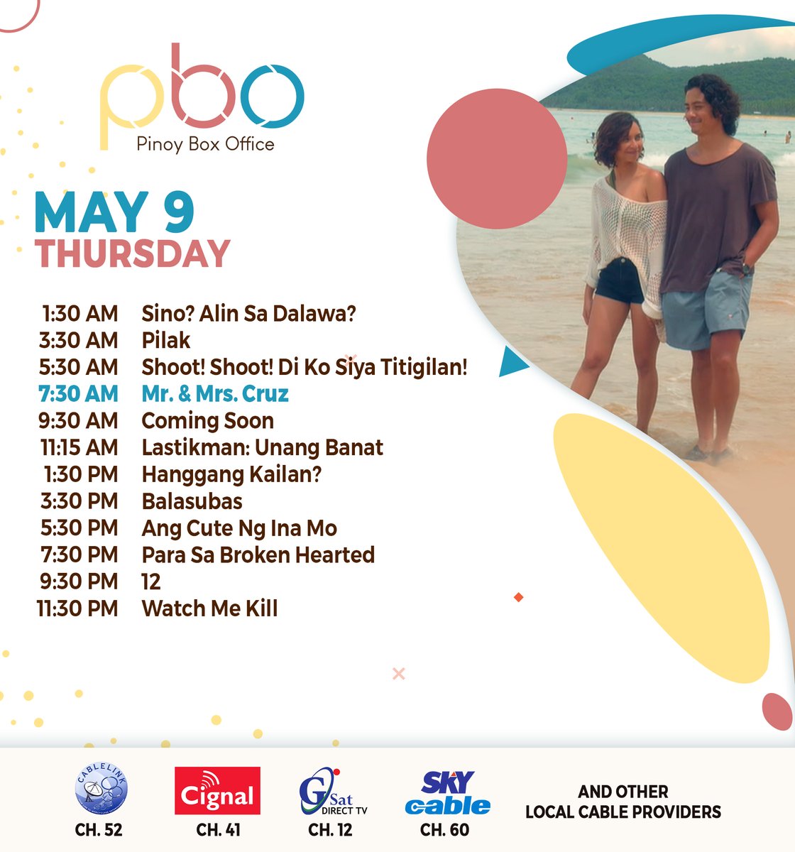 Let's go to Palawan at takasan muna ang mundo! Sama na sa escape nina 𝗠𝗿. 𝗮𝗻𝗱 𝗠𝗿𝘀. 𝗖𝗿𝘂𝘇 bukas ng 7:30 AM sa PBO. Bisitahin ang aming website: pbo.com.ph #PBOSchedule #PinoyBoxOffice #UnaKaRito