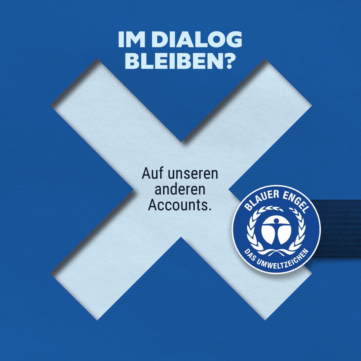 Der Blaue Engel verabschiedet sich hier. Ihr findet uns unter unseren weiteren Accounts, auf unserer Website und beim Einkauf auf den mehr als 30.000 durch uns zertifizierten Produkten und Dienstleistungen. 🌍💙 #BlauerEngel #Umweltengel #socialmedia #Community #Umweltschutz