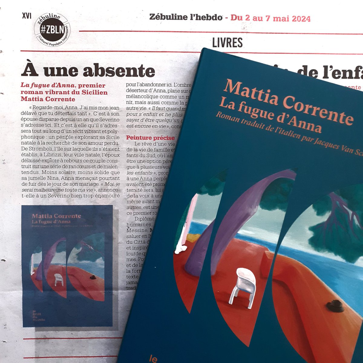 "Un sens aigu de l’image et de la réminiscence, mais également de la formule, se déploient tout au long du texte". La fugue d'Anna dans le <a href="/JournalZebuline/">Journal Zébuline</a> 🔥
🙏 @SuzanneLayCan 
<a href="/MattiaCorrente/">Mattia Corrente</a> arrive bientôt à Marseille pour une rencontre le 16 mai à l'institut culturel italien