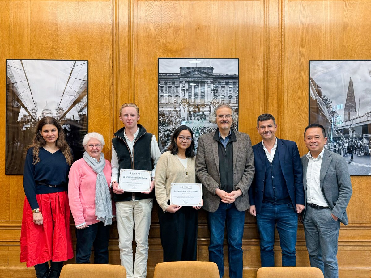 Jonathan Glaso and Nur Fadhilah Herwansyah are the latest recipients of the Dr Nicholas Bowen Award. Read the full story: regents.ac.uk/news/students-…