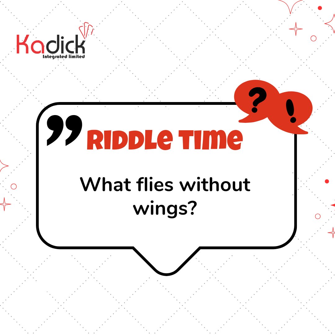 TGIF!!💐🎉🎊
Can you answer this riddle?

#riddleoftheday #riddle #brainteaser #funtime #tgif #goodvibes #kadick #kadickintegrated #fintech #fintechcompany