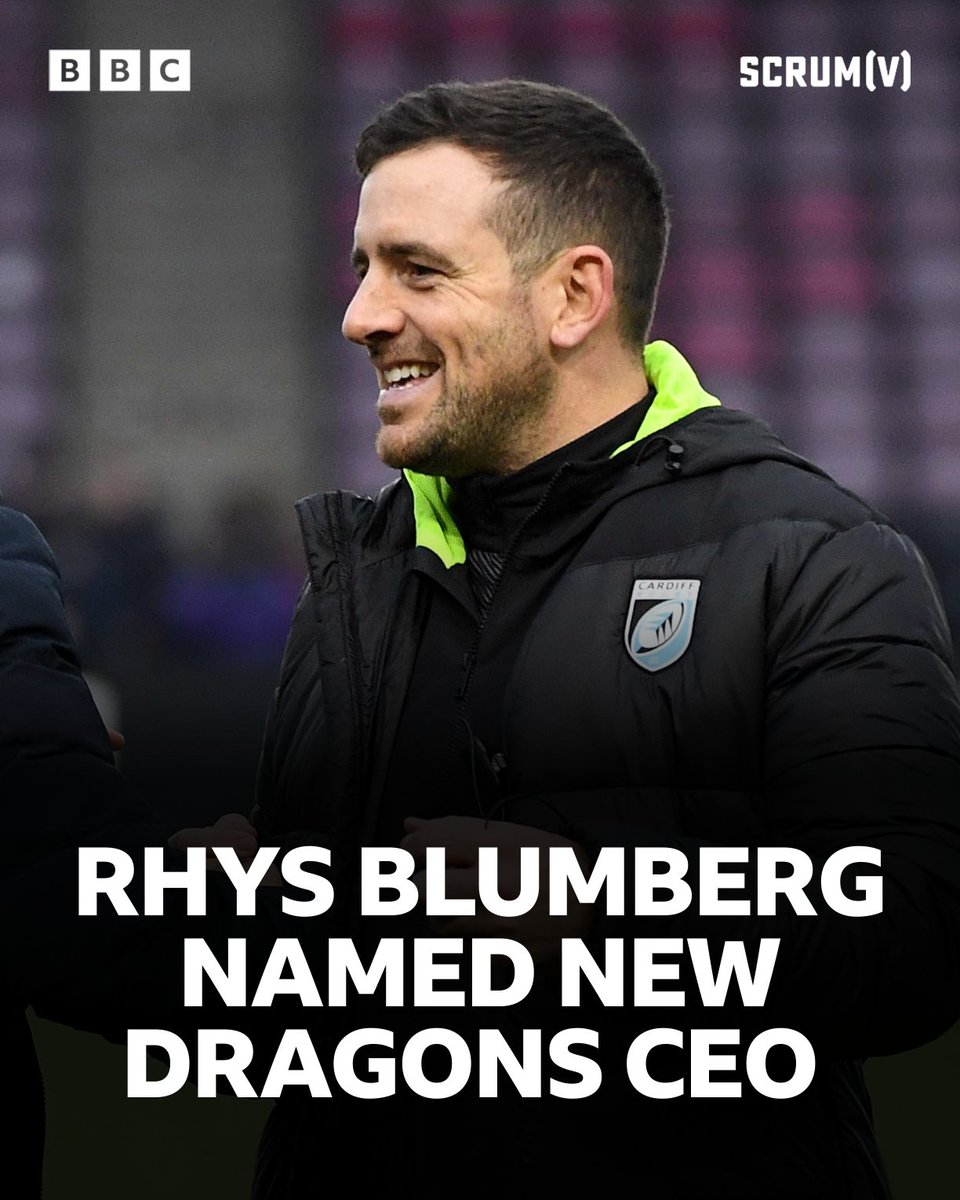 Dragons have named Cardiff's Chief Operating Officer Rhys Blumberg as their new CEO 🏉 #BBCRugby