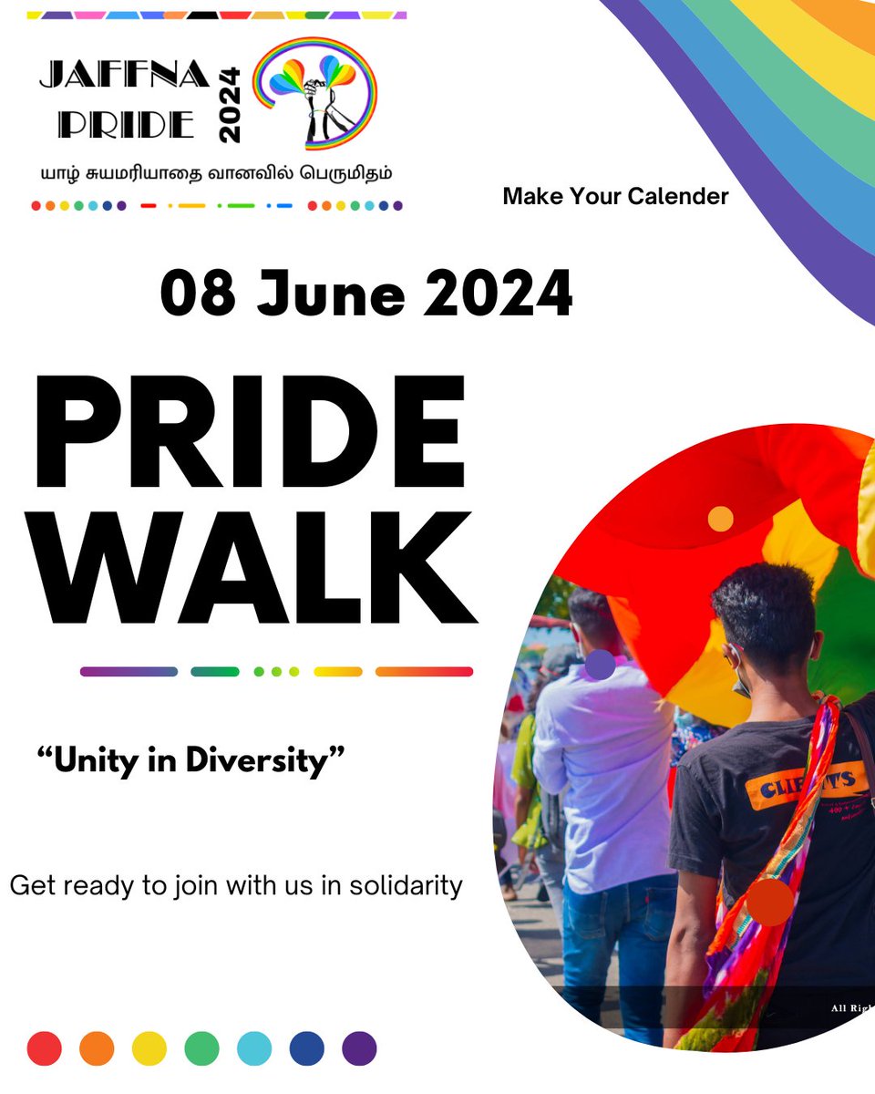 Jaffna Pride Walk 08th June. 🌈 

#lgbtqia #JaffnaPride #lgbtqcommunity #jaffnapride2024  #Jaffna #SriLanka #Pride