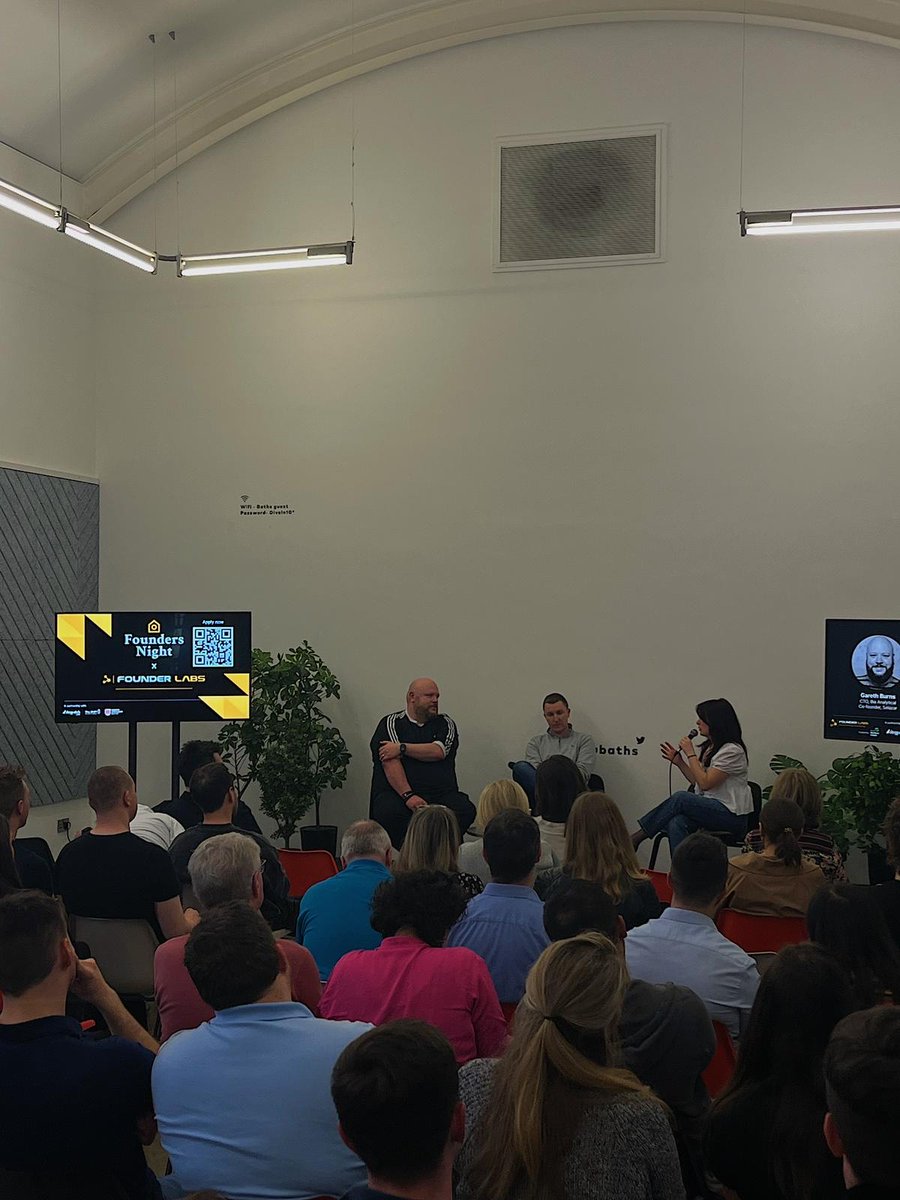 Founder Labs Launch Night @joinfounderlabs - 80 people came through our doors and listened to our speakers @GarethBurns and @ChrisArmstrong_ Applications are now open - 25K Funding, mentoring and more **Closing 10th May** ormeaulabs.com/programs-and-s… Sponsored by @InvestNI