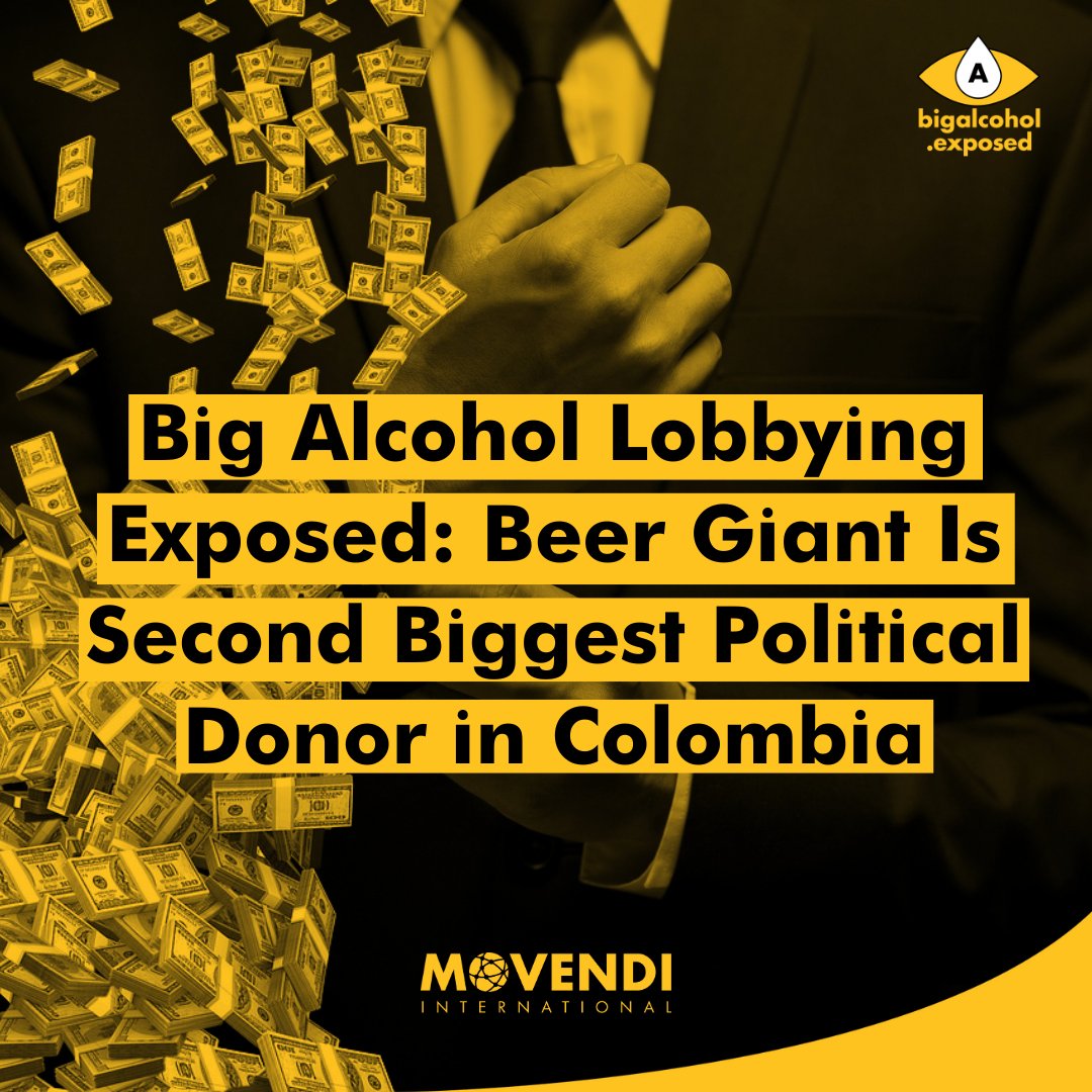 🚨AB InBev subsidiary Bavaria is revealed to be the 2nd largest corporate donor to political parties in Colombia. 

And the alcohol industry as a whole is the single biggest spender on political interference in 2023 in🇨🇴
movendi.ngo/news/2024/04/2…

#BigAlcoholExposed #Dubious5