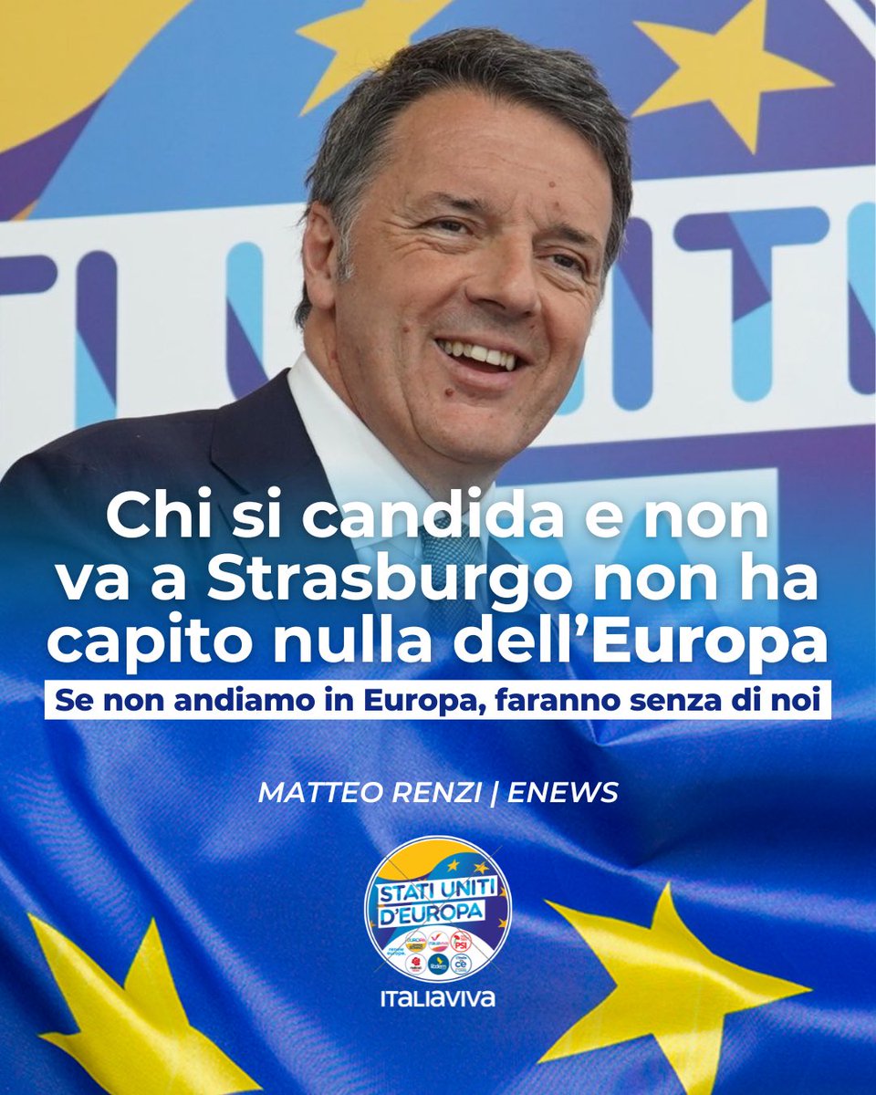 “Loro chiedono il voto per Giorgia, per Elly, per il ricordo di Berlusconi. Noi chiediamo il voto per un progetto politico. Se siamo bravi facciamo il botto, credetemi.”

Leggi l’Enews di @matteorenzi 
👉🏻 matteorenzi.it/enews_960_vene…