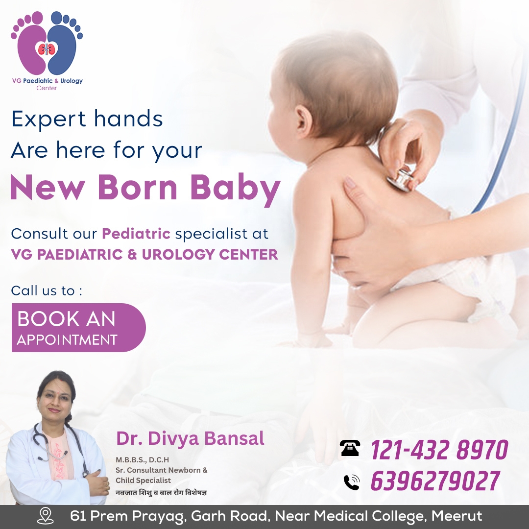 Expert hands Are here for your New Born Baby 👶👐💼
Consult our Pediatric specialist at VG PAEDIATRIC & UROLOGY CENTER 
.
.
🌳linktr.ee/drdivya_bansal
.
#DrDivyaBansal #BabyCare #BabyCare #OralHealth #ParentingTips #NewParents #HealthyHabits #GumCare #BabyWellness #GentleCare