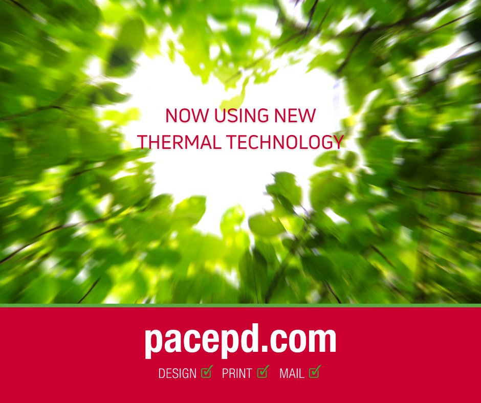 PacePrintDesign's tweet image. We now use as standard our new #ThermalTechnology, no longer requiring pre-press chemistry!

Which means an #EnvironmentallyAwareSolution for your print needs. Indeed 95% of all our waste is recycled.
#printsolutions
