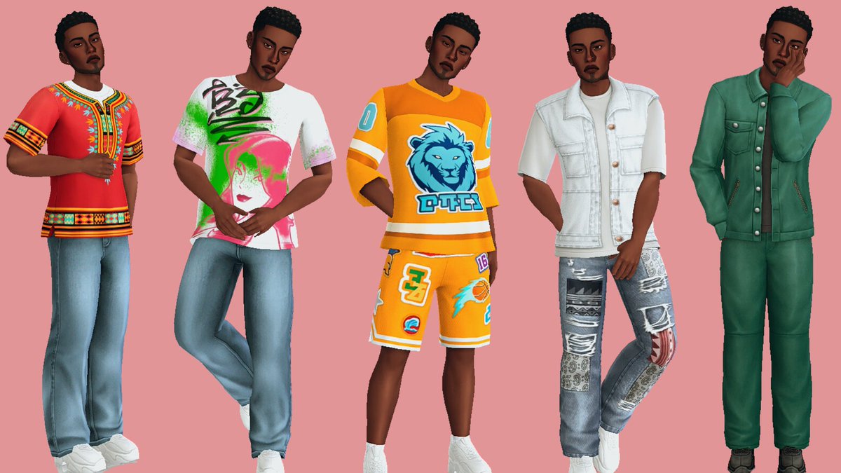 I finally got my hands on the Urban Homage Kit by @Ebonix and decided to make a few outfits with them!!! These kits are great and even as someone who primarily uses cc I can see myself using this kit regularly!!!🩷🩷🩷