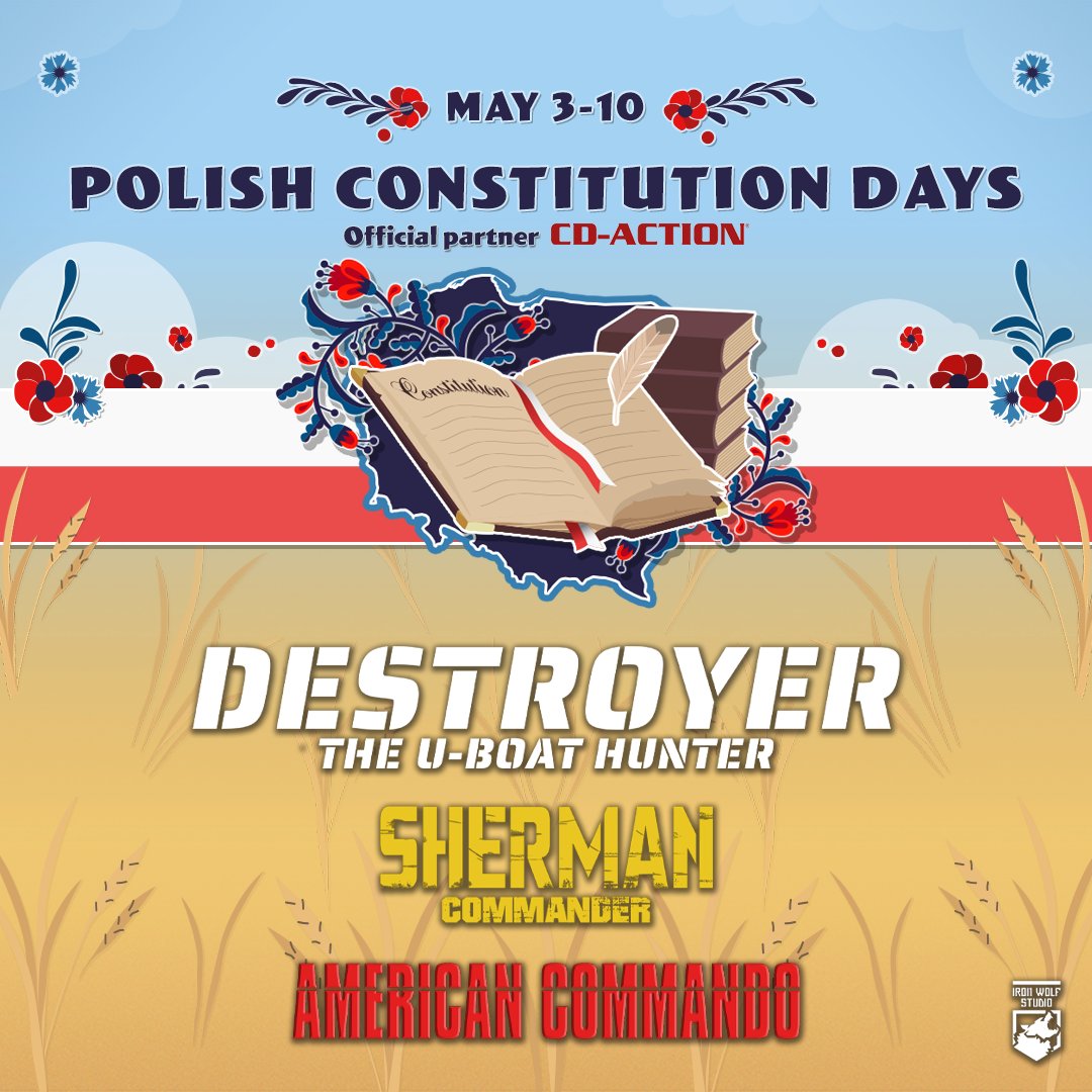 Iron Wolf Studio S.A. π₯ Destroyer - OUT NOW π₯ (@i_w_studio) on Twitter photo π’ Check out the many great Polish games during π΅π± Polish Constitution Days 2024 π΅π± on <a href="/Steam/">Steam</a>!
Wishlist Sherman Commander, try our American Commando demo, and don't forget, Destroyer: The U-Boat Hunter will be on sale during the event! πͺ
#GameDev #IndieDev #VideoGames #Gaming π’ Check out the many great Polish games during π΅π± Polish Constitution Days 2024 π΅π± on <a href="/Steam/">Steam</a>!
Wishlist Sherman Commander, try our American Commando demo, and don't forget, Destroyer: The U-Boat Hunter will be on sale during the event! πͺ
#GameDev #IndieDev #VideoGames #Gaming