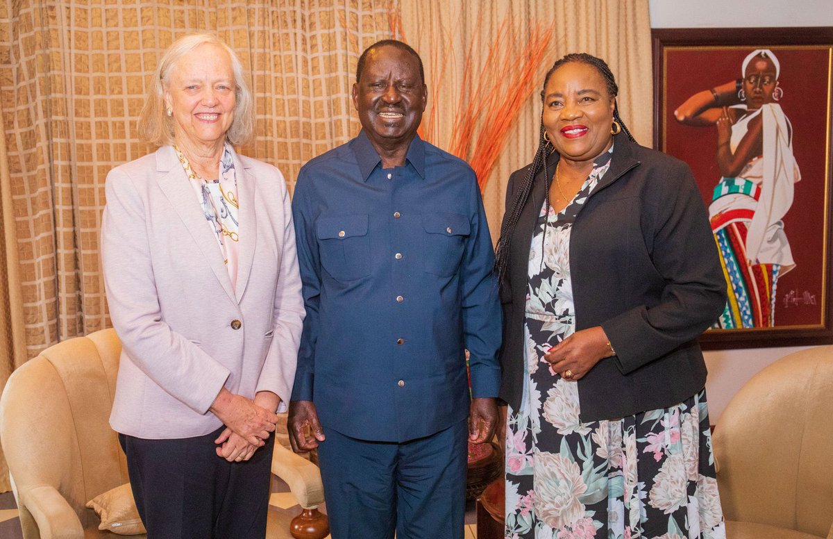Raila hosts US Ambassador Meg Whitman at his Karen Home.
