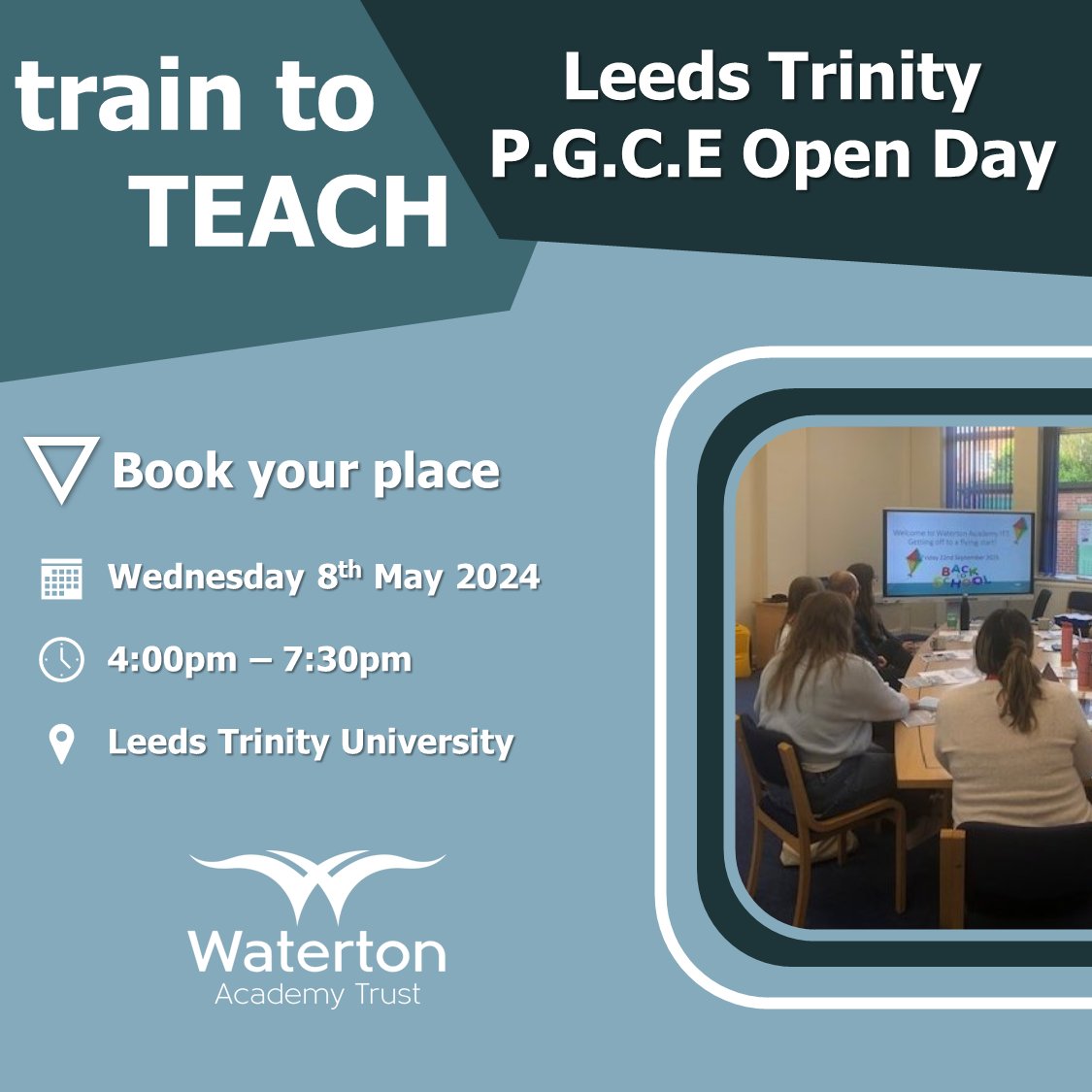 🎓Interested in training to teach? 🌟Join our outstanding Initial Teacher Training course, in partnership with Leeds Trinity University 🗺️Our schools are located within the Wakefield and Barnsley area 🔗Apply for the Leeds Trinity P.G.C.E Open Day: leedstrinity.ac.uk/study/teaching…