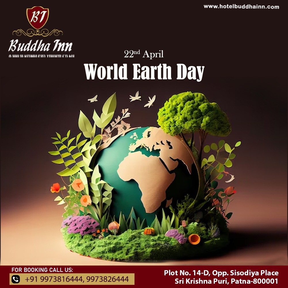 Every small action counts!  On #EarthDay, let's commit to making eco-friendly choices and advocating for environmental justice. #GreenLiving
#WorldEarthDay  

#EarthDay #EarthDay2024 #Earth #Nature #EarthDayEveryday #hotelbuddhainn #Patna #Bihar