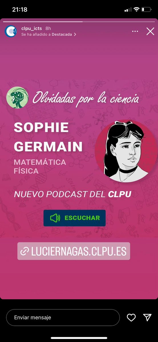 #ICTSNews Animaos a escuchar el nuevo capítulo del podcast Olvidadas por la Ciencia dedicado a Sophie Germain!! go.ivoox.com/rf/128171590 Actividad cofinanciada por la @FECYT_Ciencia del @CienciaGob