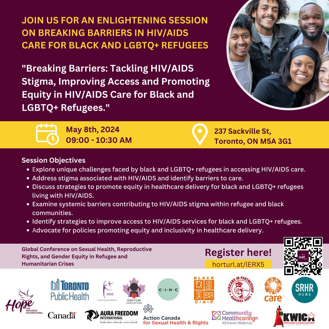 We're excited to announce that @IanMcKnight from Toronto People With AIDS Foundation #PWA will be speaking at our conference. 
Ian's session will focus on tackling HIV/AIDS stigma and promoting equity in care for Black and LGBTQ+ refugees. 
Learn more: hopeforrefugees.org/conference-spe…