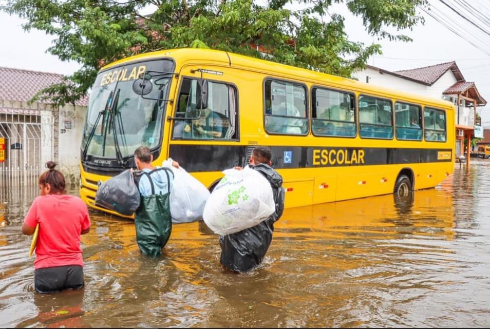 AGORA | Situação gravíssima e de calamidade em Eldorado do Sul, na Grande Porto Alegre. São cerca de oito mil casas atingidas pela enchente do Jacuí. 📷 Prefeitura Municipal