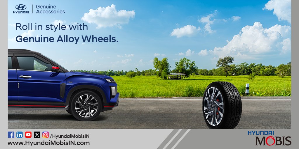 Redefine the rhythm of the road and set the standard of your Hyundai Creta N Line high with Genuine Alloy Wheels by Mobis. To know more about this genuine accessory, please visit: hyundaimobisin.com/products/genui…

#LiveUnleashed #Hyundai #Mobis #HyundaiMOBIS