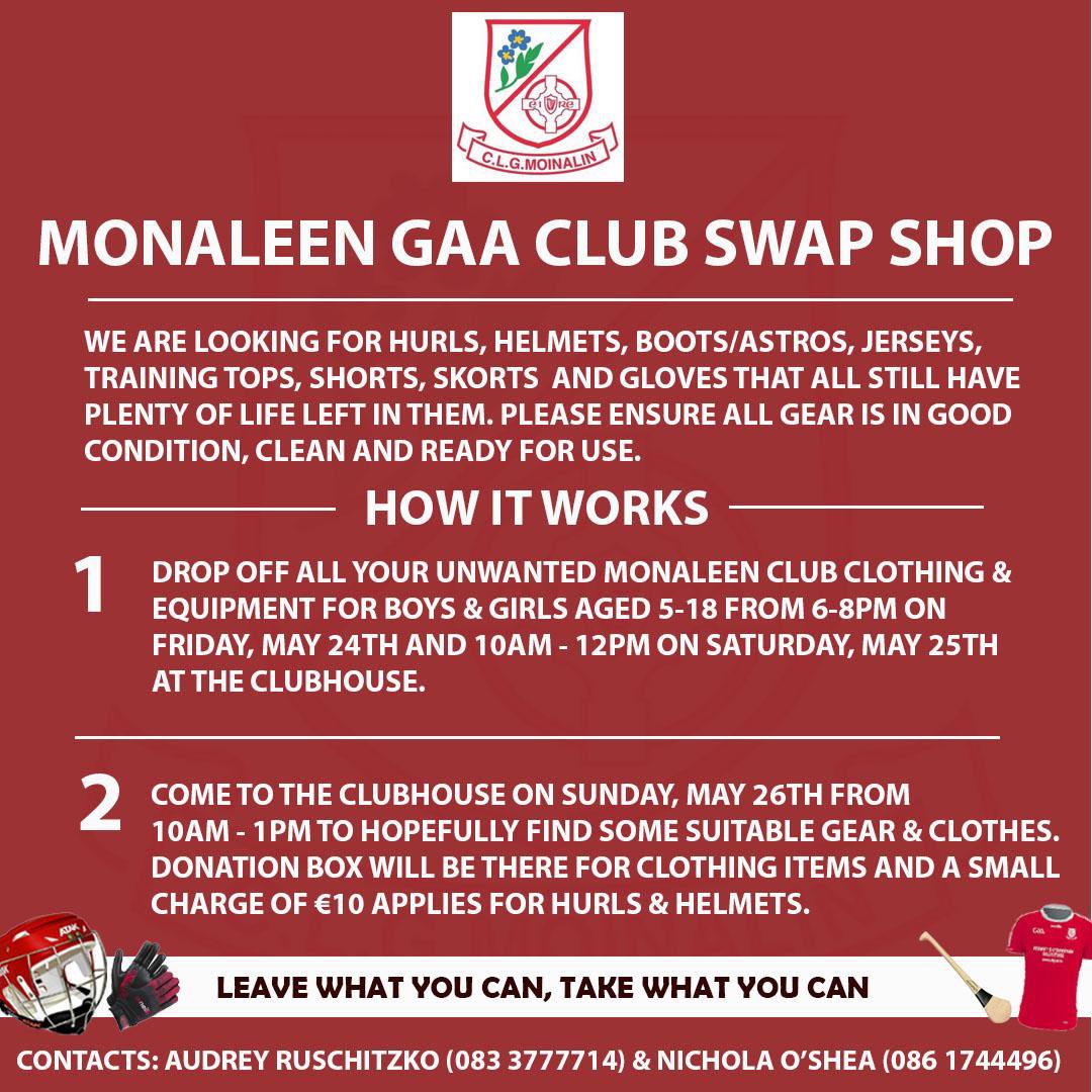 Time to clear out the wardrobes & gear bags! Our annual Clothes Collection Club Fundraiser takes place Friday, May 24th & Saturday, May 25th. We are also running a Club Gear & Equipment Swap Shop that weekend, to pass on items to other Club members. All support appreciated 🇵🇪