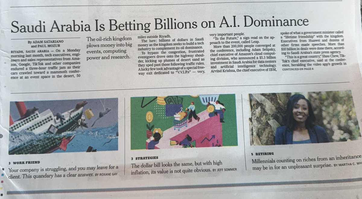 “Saudi Arabia Is Betting Billions on A.I. Dominance” NYT, 28/04/2024. Nigeria: daily bread, tribalism, kidnapping, religion. No big ideas. No vision. Africa is falling behind. The children of a lesser god will soon fit into the world like a subordinate clause