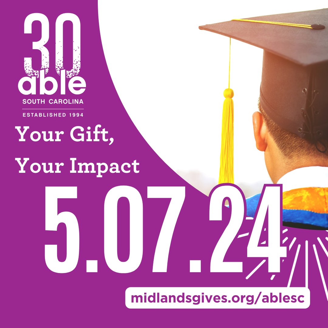We’re celebrating 30 years of success stories in preparation for Midlands Gives (Tuesday, May 7)! Today’s story comes from our 2nd decade spent equipping, educating, and advocating for the disability community: ablesouthcarolina.salsalabs.org/midlandsgives2…
#MidlandsGives
