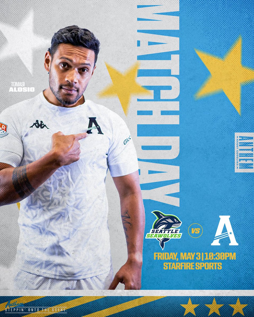 It’s Match Day in Washington for the lads! 📍Tukwila, WA 🏟 Starfire Sports Complex 🆚 @SeawolvesRugby 🏉 Kickoff 10:30PM 📺 Stream on @therugbynetwork #AnthemCountry #AnthemRC