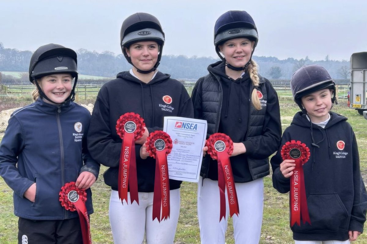 Good luck to our King's #Equestrian Team, Emily, Lizzy, Pippa and Jess, who are one of only 20 school teams that have qualified for the #ShowJumping final at Royal Windsor on Saturday! We are so proud of them! Many thanks to our sponsors @westcottsUK