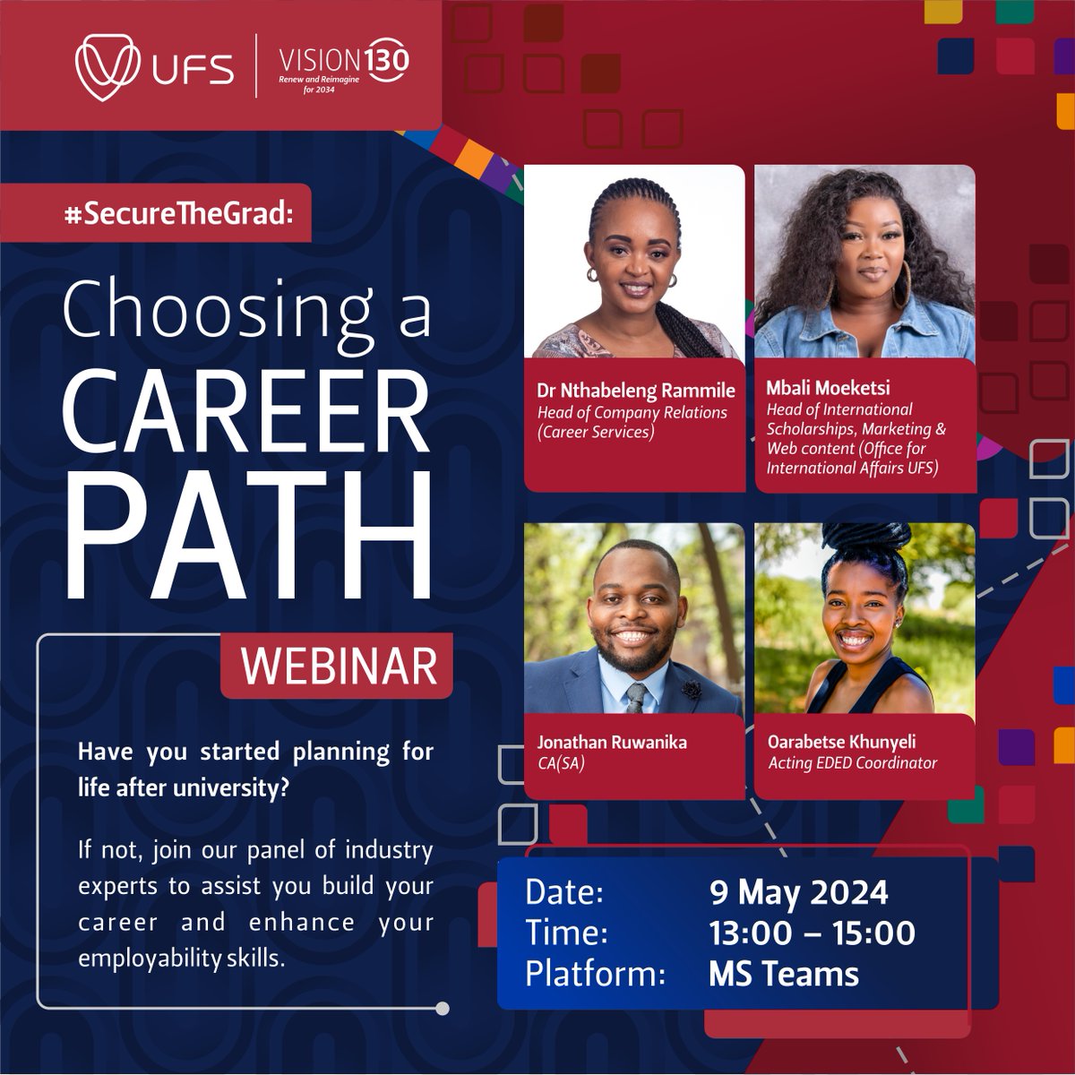 Learn essential strategies for networking, discover industry insights, and unlock the secrets to career preparation. Don't miss this chance to shape your professional destiny! Sign up for the webinar on bit.ly/3W1Sqsz #CareerGoals #NetworkingTips #FutureLeaders
