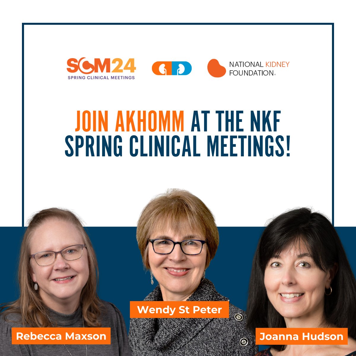 We’re thrilled to announce that several AKHOMM leaders will be participating in this year’s National Kidney Foundation Spring Clinical Meeting! Join us as they share insights into their work and the mission of AKHOMM. We hope to see you there! #NKF #TwitteRX #NephTwitter