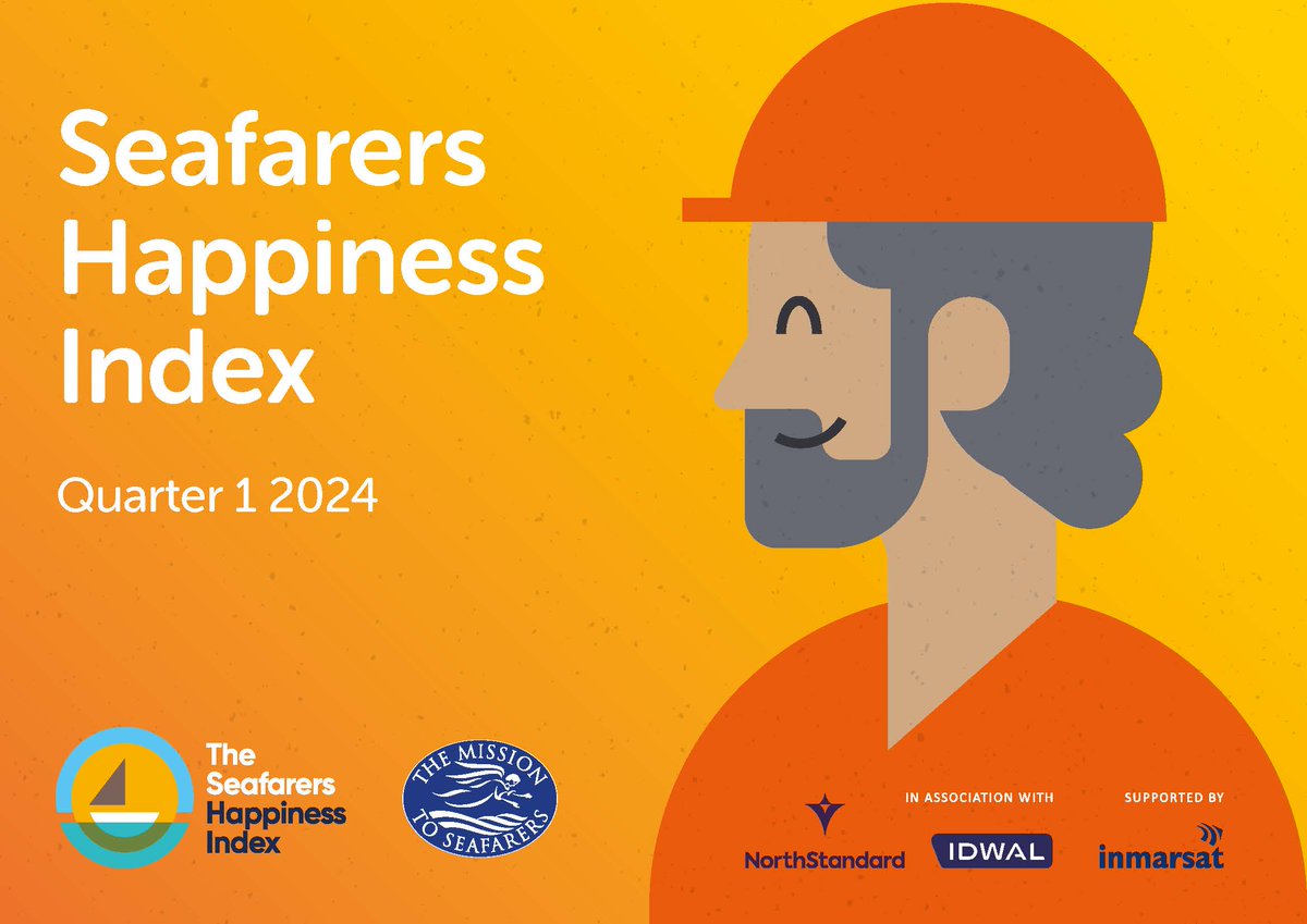 The recent Seafarers Happiness Index report for Q1 2024 saw #seafarers happiness increase to 6.94/10. This increase can be partly attributed to an improved work-life balance and better #connectivity. seafarershappinessindex.org/wp-content/upl…