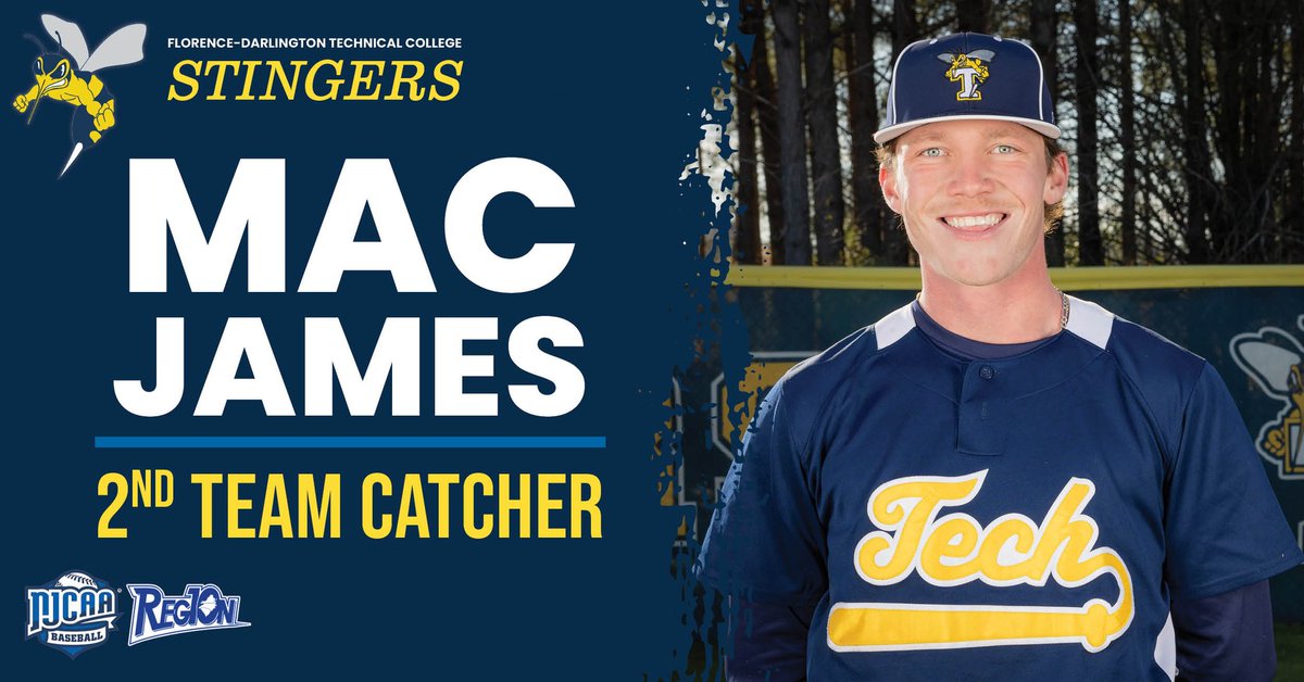 Congrats to Mac James, 2nd Team All-Region Catcher!