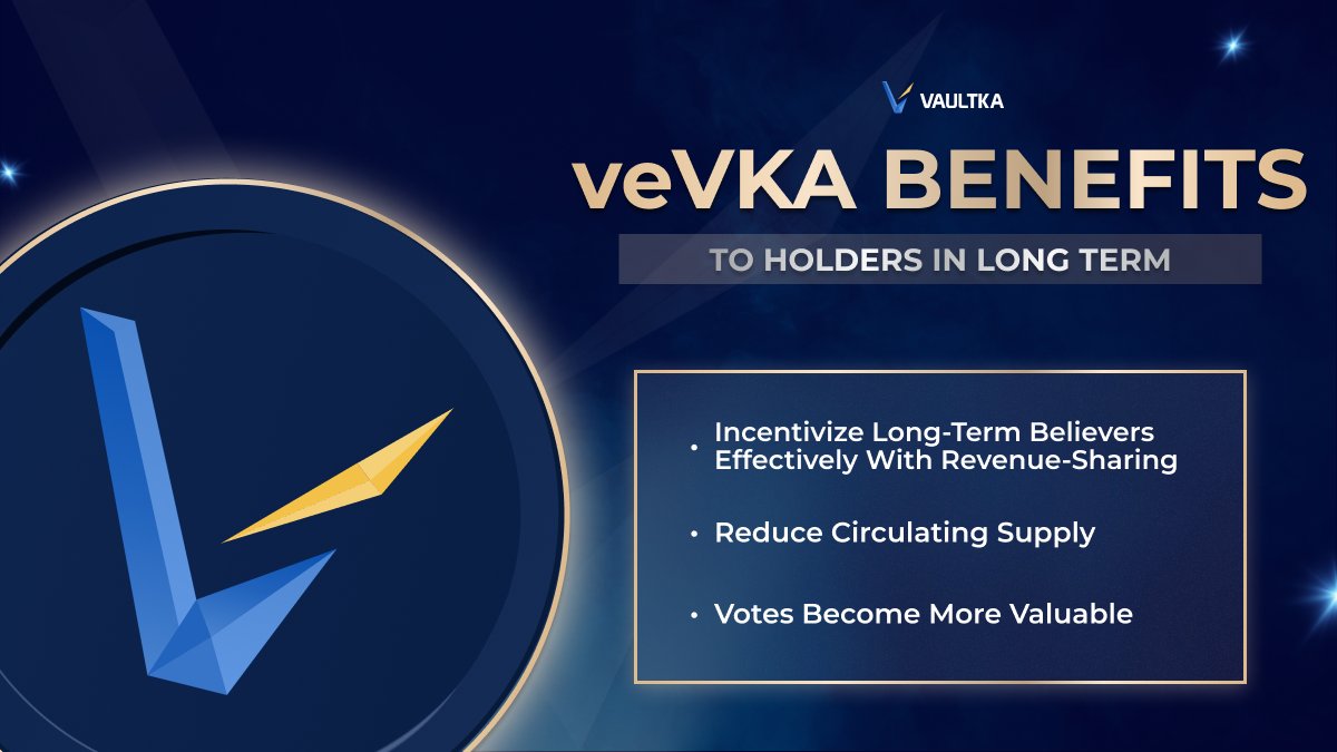 Wondering how are holders benefiting from the new veVKA model in the longer term? 🤔 👉 Incentivize long-term believers effectively with revenue-sharing and esVKA rewards 💰 👉 Reduce the $VKA circulating supply by locking 🔒 👉 Votes become more valuable 🗳️