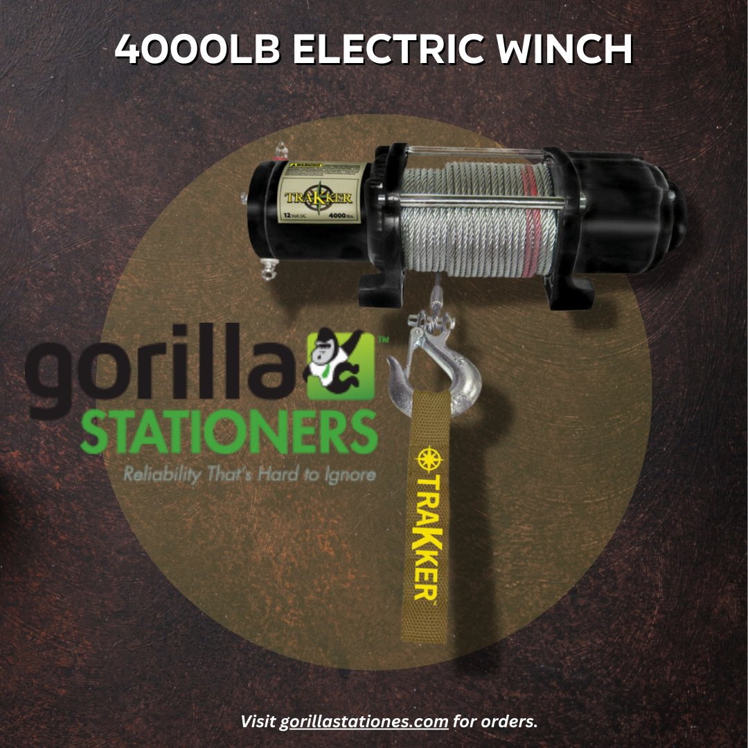 A high-performing winch built perfectly for outdoor and indoor. This 4000LB Electric Winch is the best choice. Check this out: gorillastationers.com/collections/ha…
#GorillaStationers #OfficeSupplies #HardwareSupplies #HardwareProducts