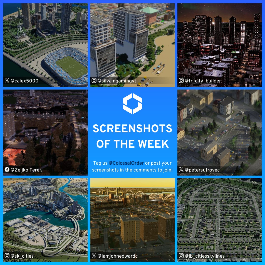Such magnificent and inspiring cities! Thank you for sharing with us 😍

Tag us @ColossalOrder or share your screenshots in the comments to join. 💙

Featured: @calex5000 @iamjohnedwardc @petersutrovec #CitiesSkylines2