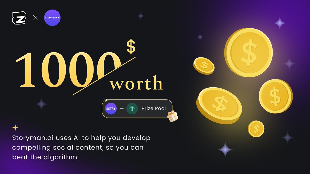 storyman_ai's tweet photo. https://t.co/Eg8vwWhFsN’s May Madness Marketing has begun! We’re launching a competition with @zealy_io 🚀

https://t.co/xKHGk9xDlg

💸 $1000 in rewards LIVE NOW 💸

📈 https://t.co/Eg8vwWhFsN helps you beat the social media algorithms using AI https://t.co/vvjrb2IE3F