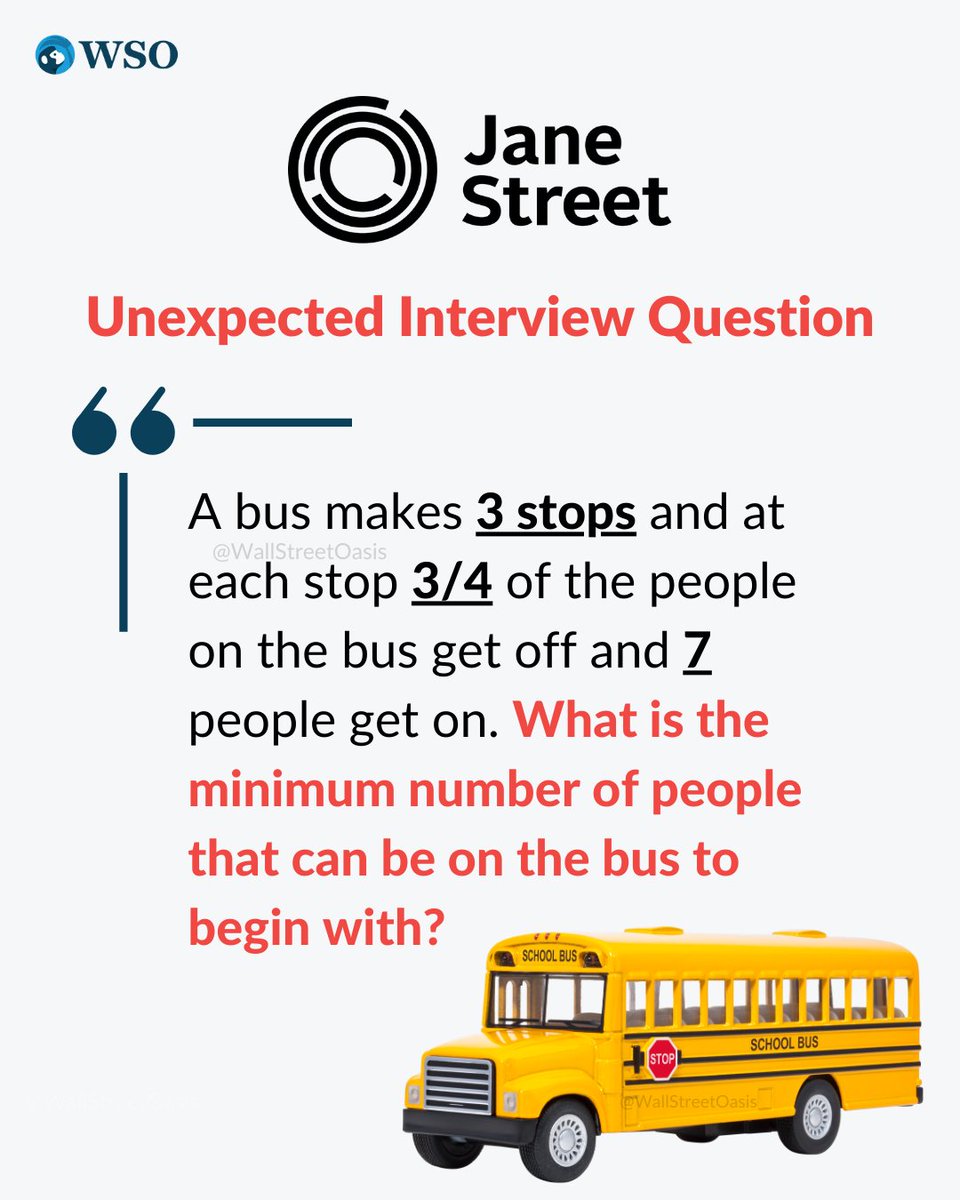 🚌 Drop your answer in the comments below! 

#investmentbanking #wallstreet #interviewquestions
