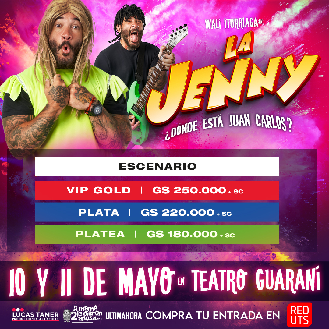 #BrandVoiceÚH | 🎭Arranca la gira mundial de La Jenny: “¿Dónde está Juan Carlos?”. El multifacético artista Wali Iturriaga presenta esta historia llena de enredos.
👉🏻Las funciones serán el 10 y 11 de mayo en el Teatro Guaraní. Entradas por RedUTS.
