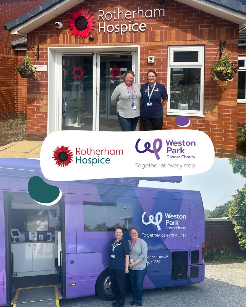 Joining forces with Weston Park's Big Purple Bus, Rotherham Hospice is thrilled to extend our outreach to the Rotherham Community. ❤️ Stay tuned for #DyingMattersAwarenessWeek, where we'll be teaming up with Weston Park & The Rotherham NHS Foundation Trust for a series of events