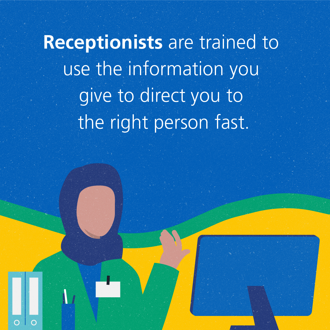 Your GP receptionist may ask you questions so that they can direct you to the right person that can help you as soon as possible. ⬇️ orlo.uk/GP_practice_te…