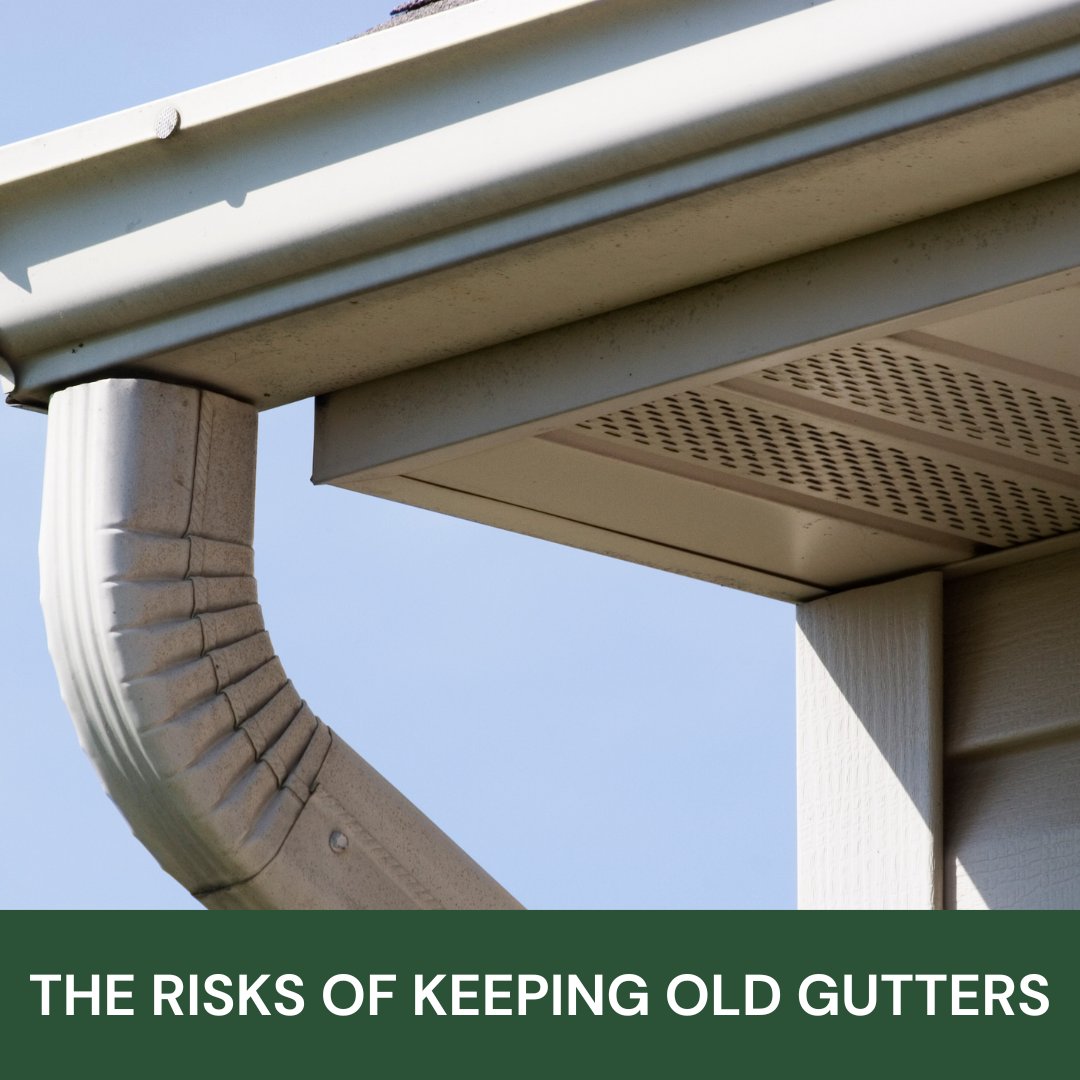 Old gutters, big risks! 🚫 Don't let outdated gutters invite trouble. From water damage to pest problems and system failures, the risks are real. 🏠 Keep your home safe and sound with updated gutters, give us a call TODAY for a free inspection!