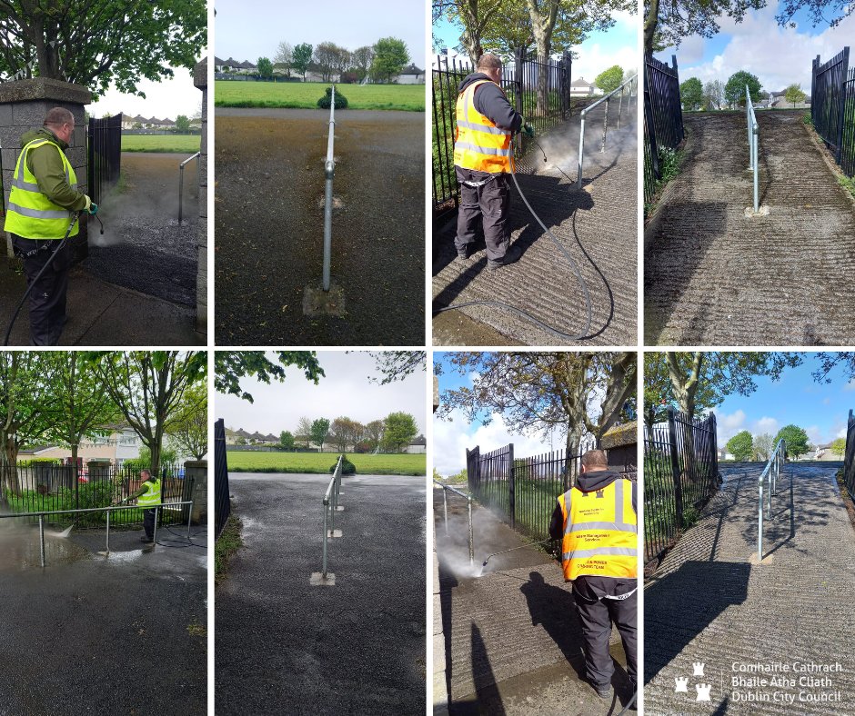 Clean-up operation complete at the entrances to Ardmore Park, operated by our North Central Area team. The local community are delighted with the results. 

#YourCouncil #wastemanagement #keepdublinbeautiful